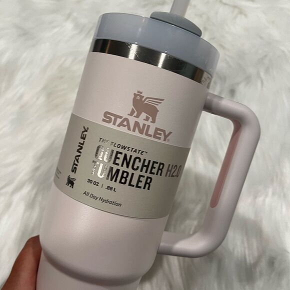 NWT Stanley Flowstate Adventure Quencher H2.0 Travel Tumbler 40 Oz Rose Quartz - Picture 2 of 9